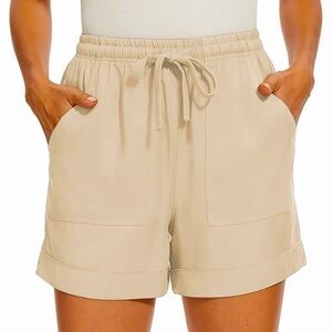 Linen blend off-white shorts size small
